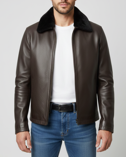 Revolt - (Brown) Cow Leather Jacket