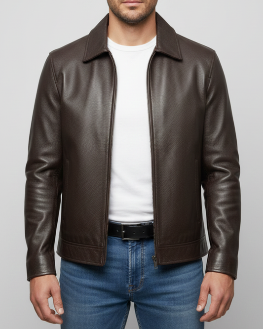 Revolt - (Brown) Cow Leather Jacket