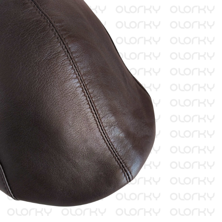 Shelby Leather Cap - Brown