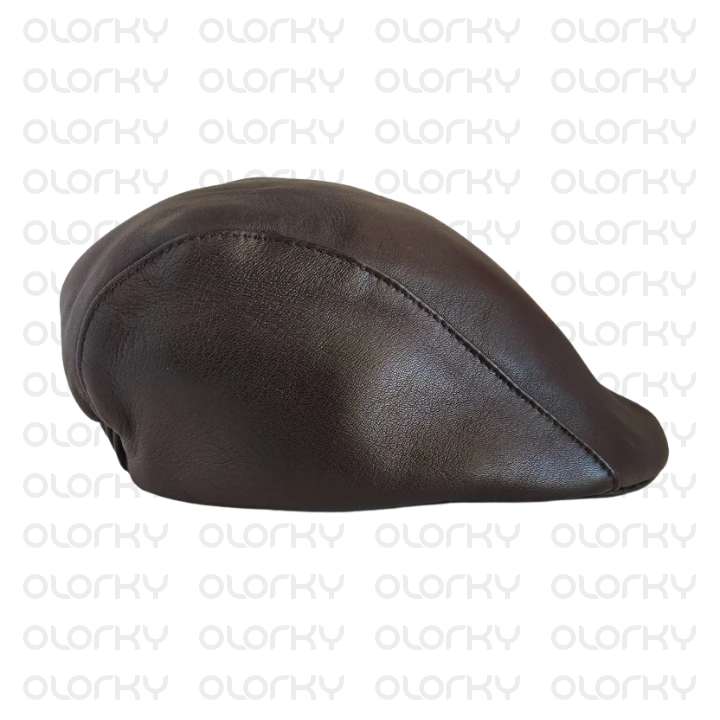 Shelby Leather Cap - Brown