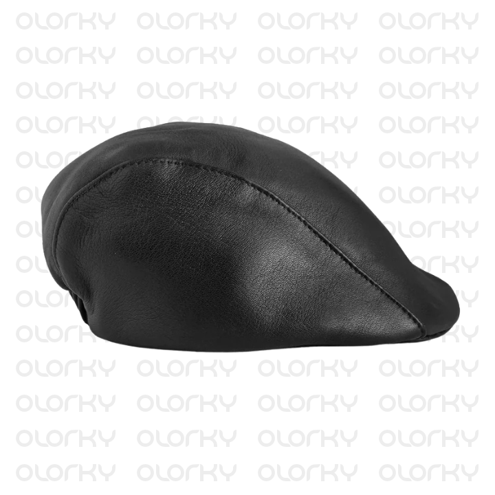 Shelby Leather Cap - Black