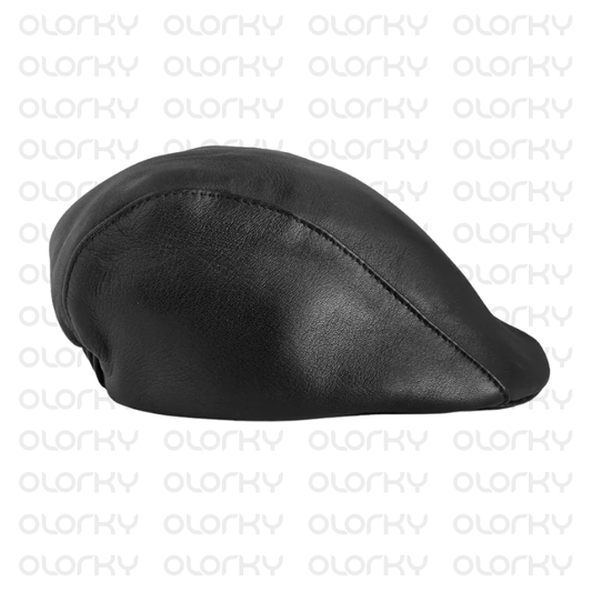 Shelby Leather Cap - Black