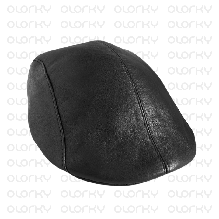 Shelby Leather Cap - Black
