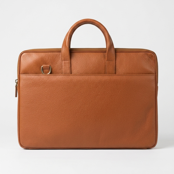 The Innovator Slim Leather Laptop Bag - TAN