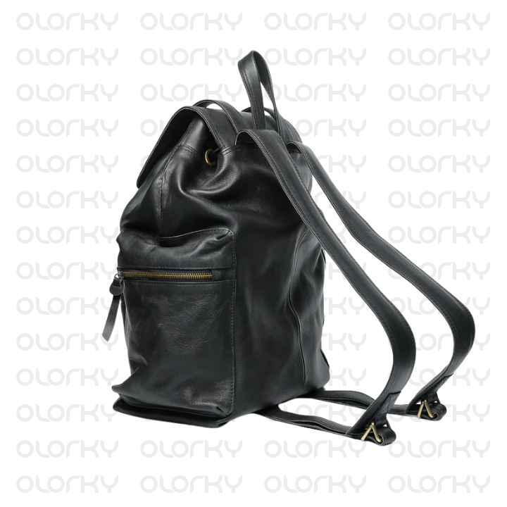 The Wander (BLACK) - Leather Office Backpack