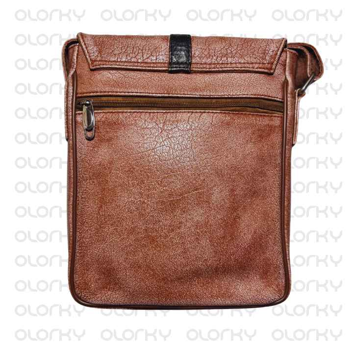Vintage Leather Two Toned Cross Body Bag