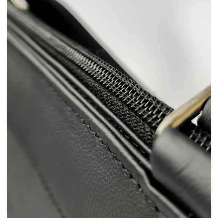 JULIE (Black) - Leather Hand Tote Bag