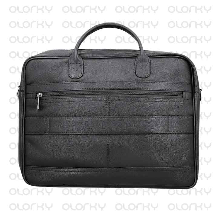 The Manager - Leather Laptop Bag (Black)