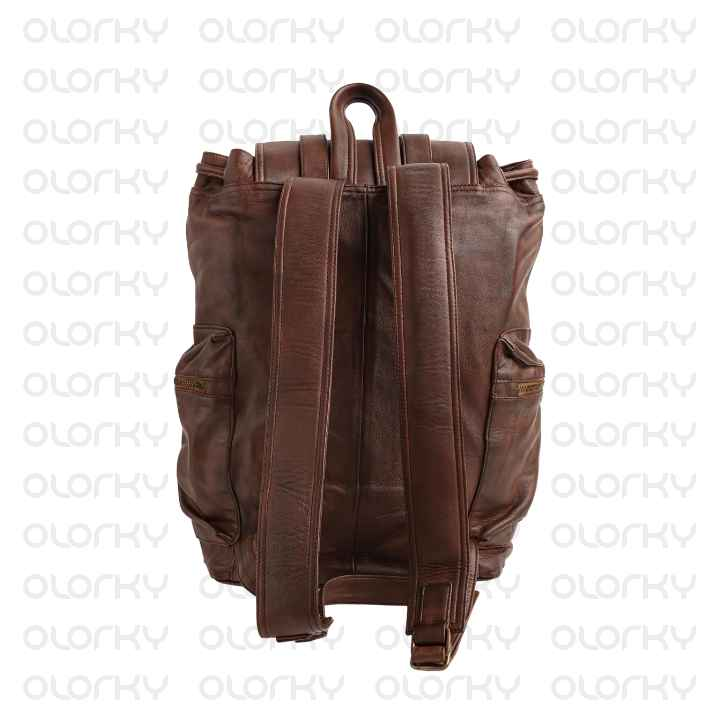 The Wander (TAN) - Leather Office Backpack