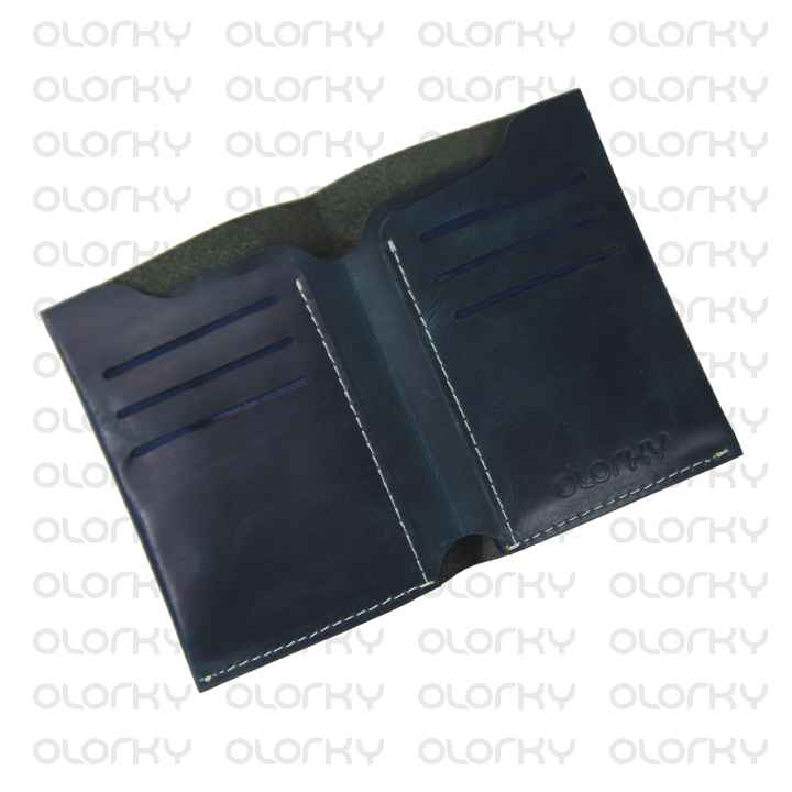 The Navy Navigator | Bifold Boss | Bifold Leather Wallet