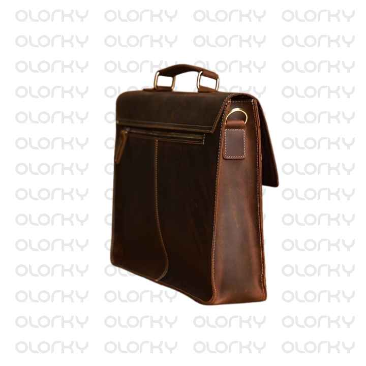Vintage Brown Leather Office Carry Bag