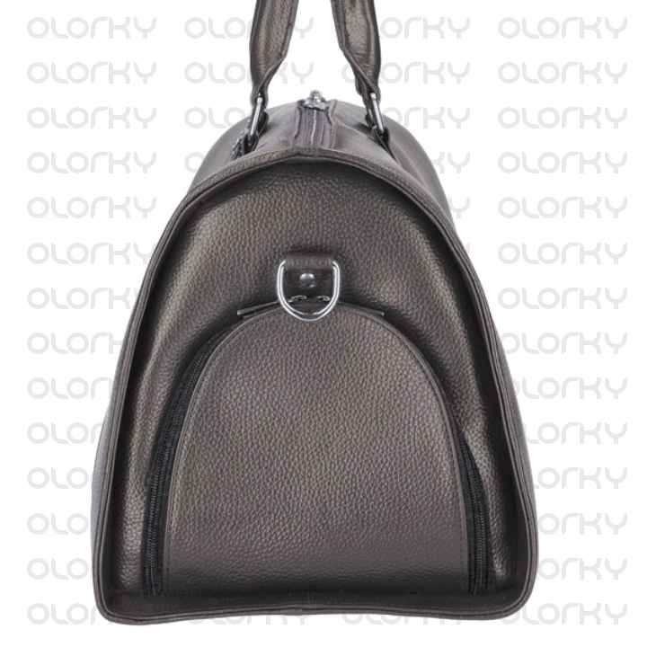 Brown Leather Travel Duffle Bag