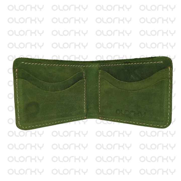 The Green Gleam | The Foldinator | Leather Bifold Wallet