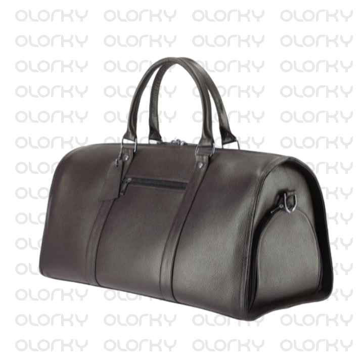 Brown Leather Travel Duffle Bag