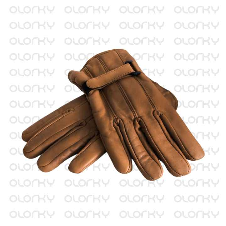 Rustic Brown Leather Gloves