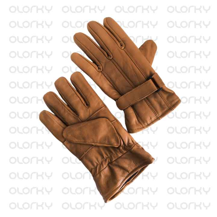 Rustic Brown Leather Gloves