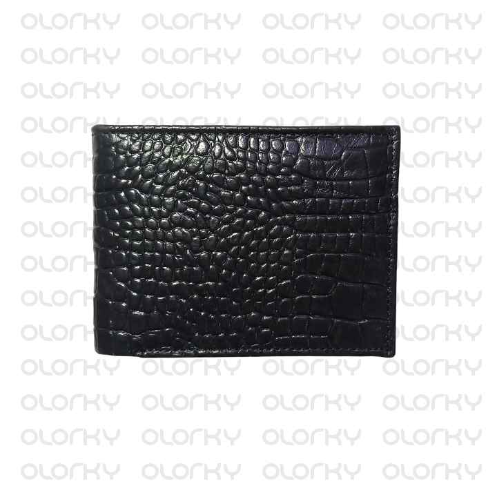 The Black Croc | Leather Bifold Wallet