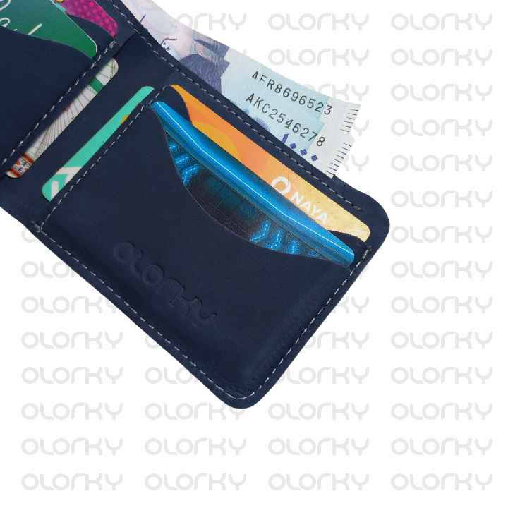 The Imperial Blue | The Foldinator | Leather Bifold Wallet