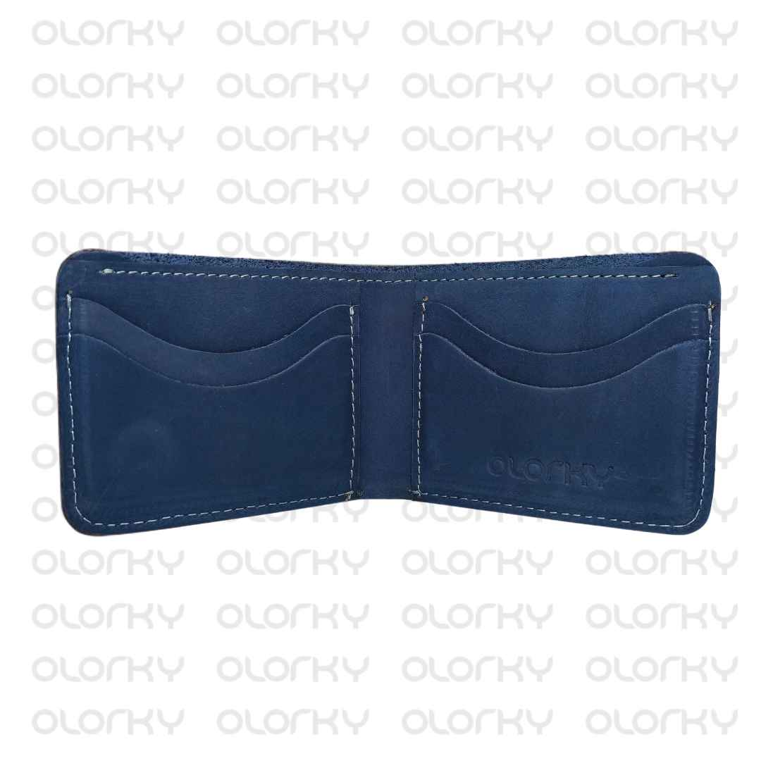 The Imperial Blue | The Foldinator | Leather Bifold Wallet