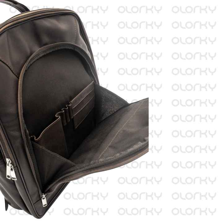 Dark Brown Brave Leather Backpack