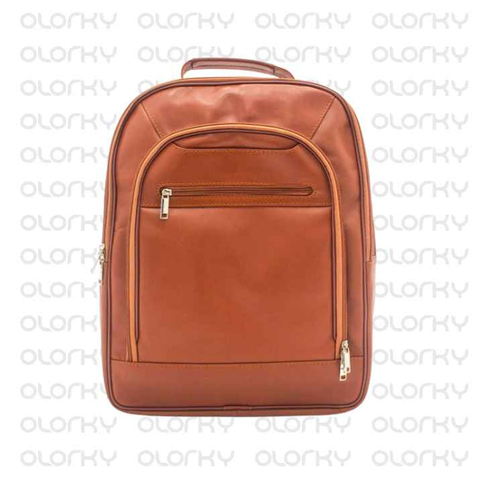 Light Brown Brave Leather Backpack