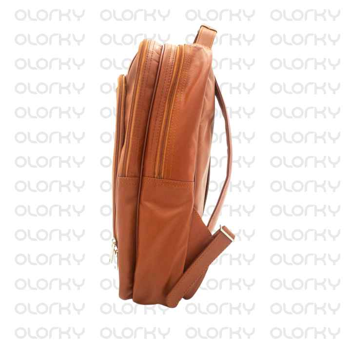 Light Brown Brave Leather Backpack