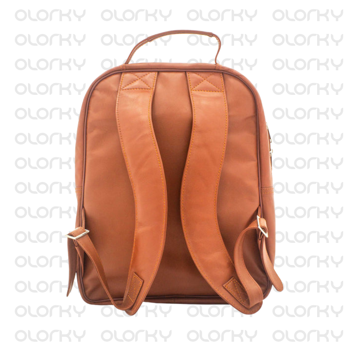 Light Brown Brave Leather Backpack