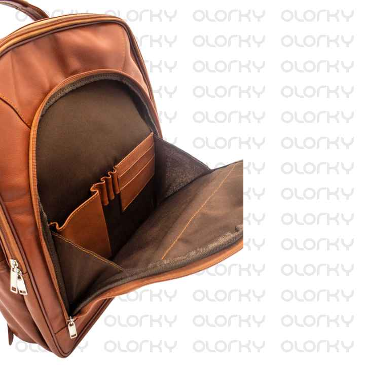 Light Brown Brave Leather Backpack
