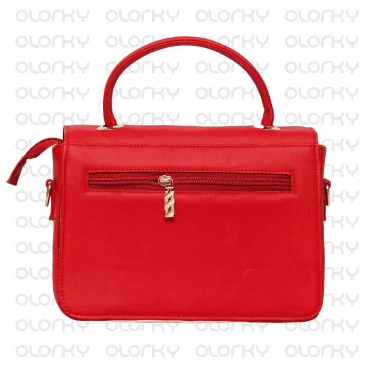 Crimson Leather Hand Bag