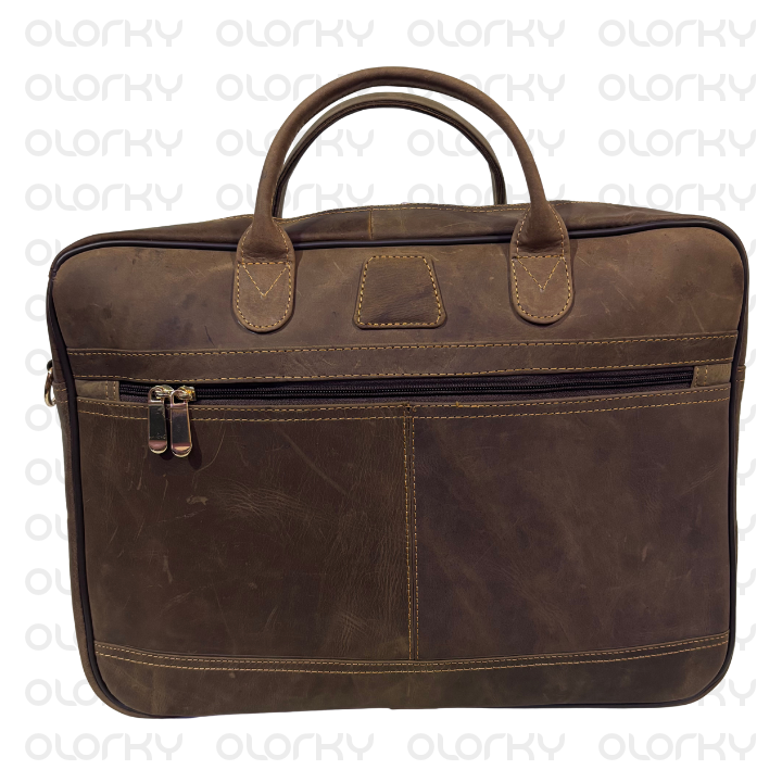 The Manager Leather Laptop Bag - Vintage