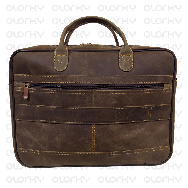 The Manager Leather Laptop Bag - Vintage