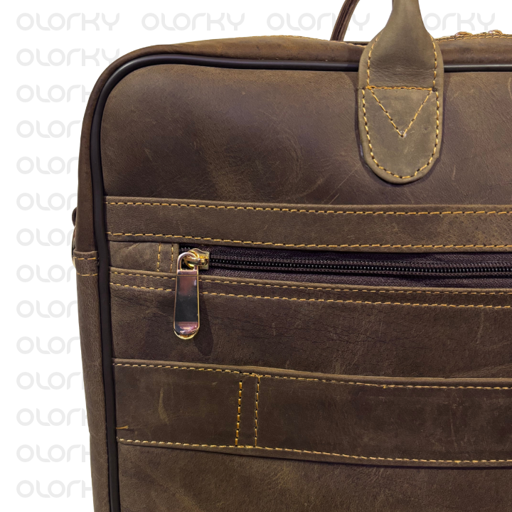 The Manager Leather Laptop Bag - Vintage