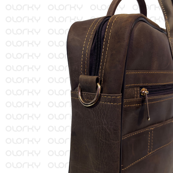 The Manager Leather Laptop Bag - Vintage
