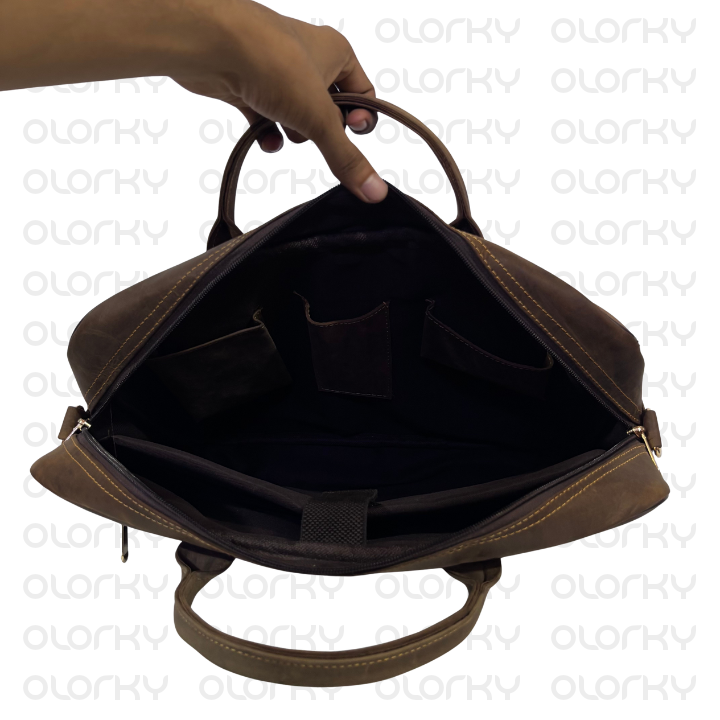 The Manager Leather Laptop Bag - Vintage