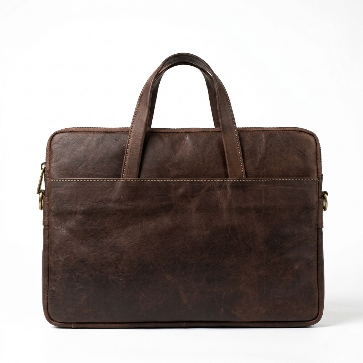 Analyst (Vintage) - Slim Leather Laptop Bag