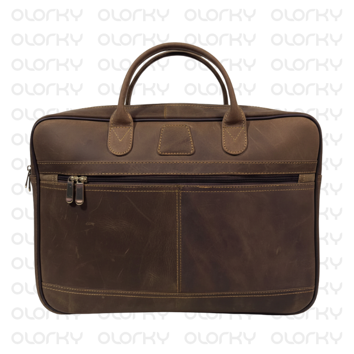 The Manager Leather Laptop Bag - Vintage