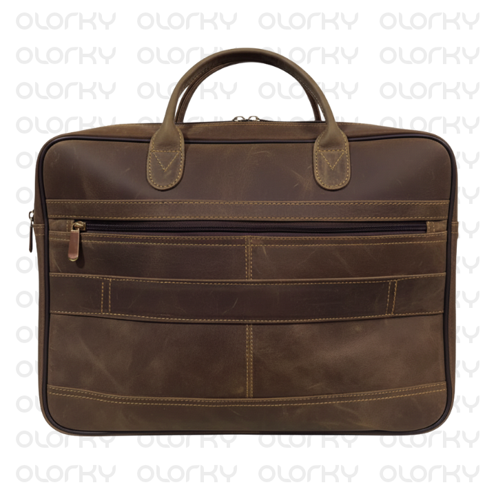 The Manager Leather Laptop Bag - Vintage