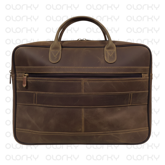 The Manager Leather Laptop Bag - Vintage